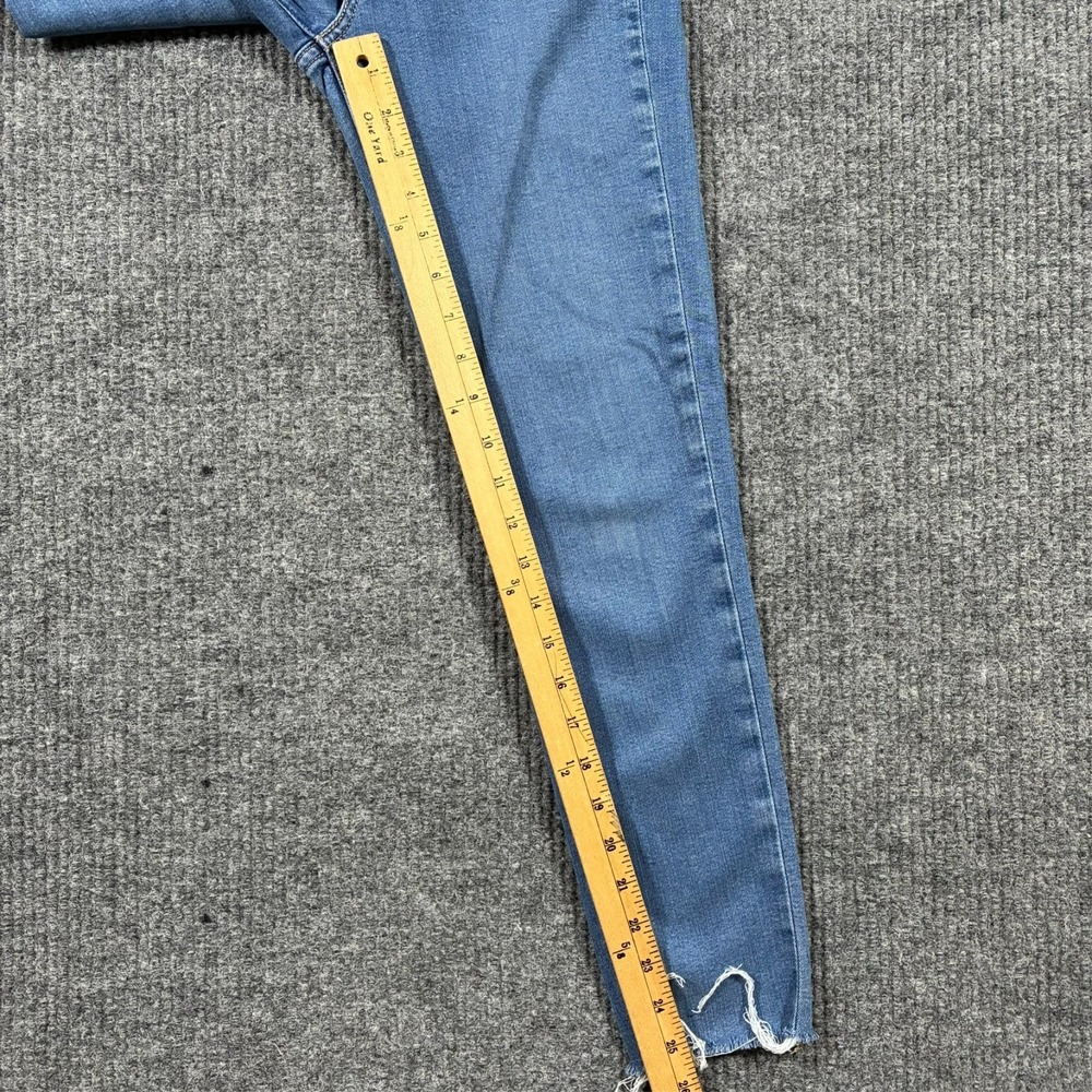 Levis 721 High Rise Skinny Jeans Womens Size 25 Blue Denim Raw Hem Casual - Picture 11 of 13